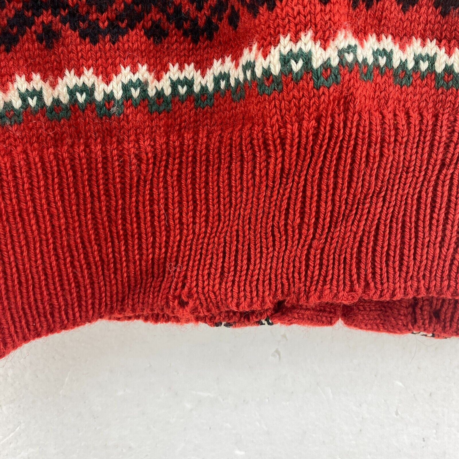 Dale Of Norway Metal Clasp Wool Red Norwegian Nordic Sweater Size M