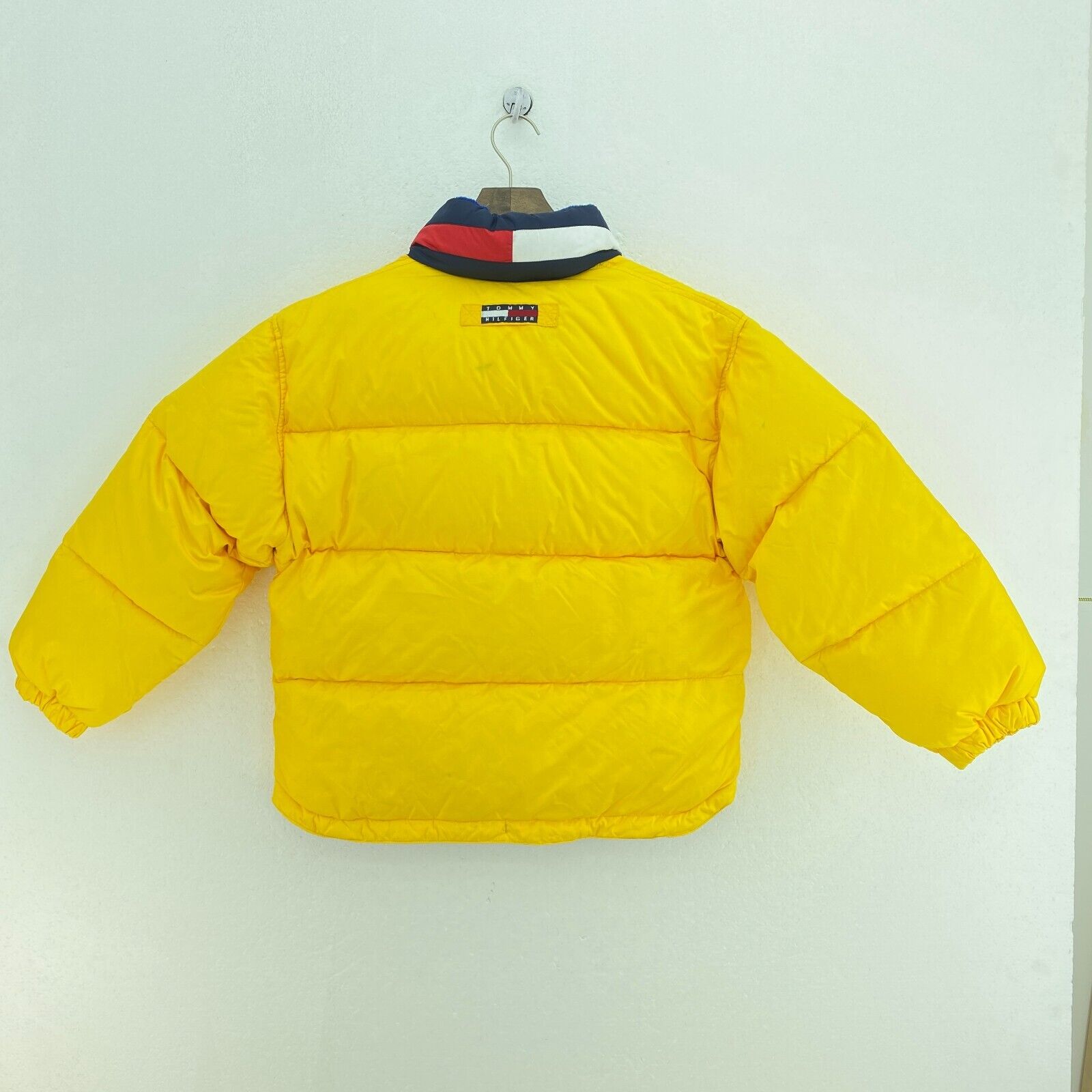 Tommy Hilfiger Down Filled Yellow Full Zip Puffer Jacket Size M Kids