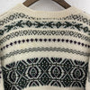 Vintage White 3D Textured Knit Crewneck Sweater Size XL