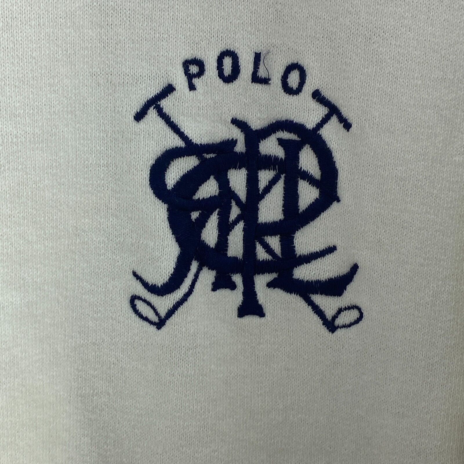 Polo Ralph Lauren Logo Women's Striped White Sweatshirt Size M