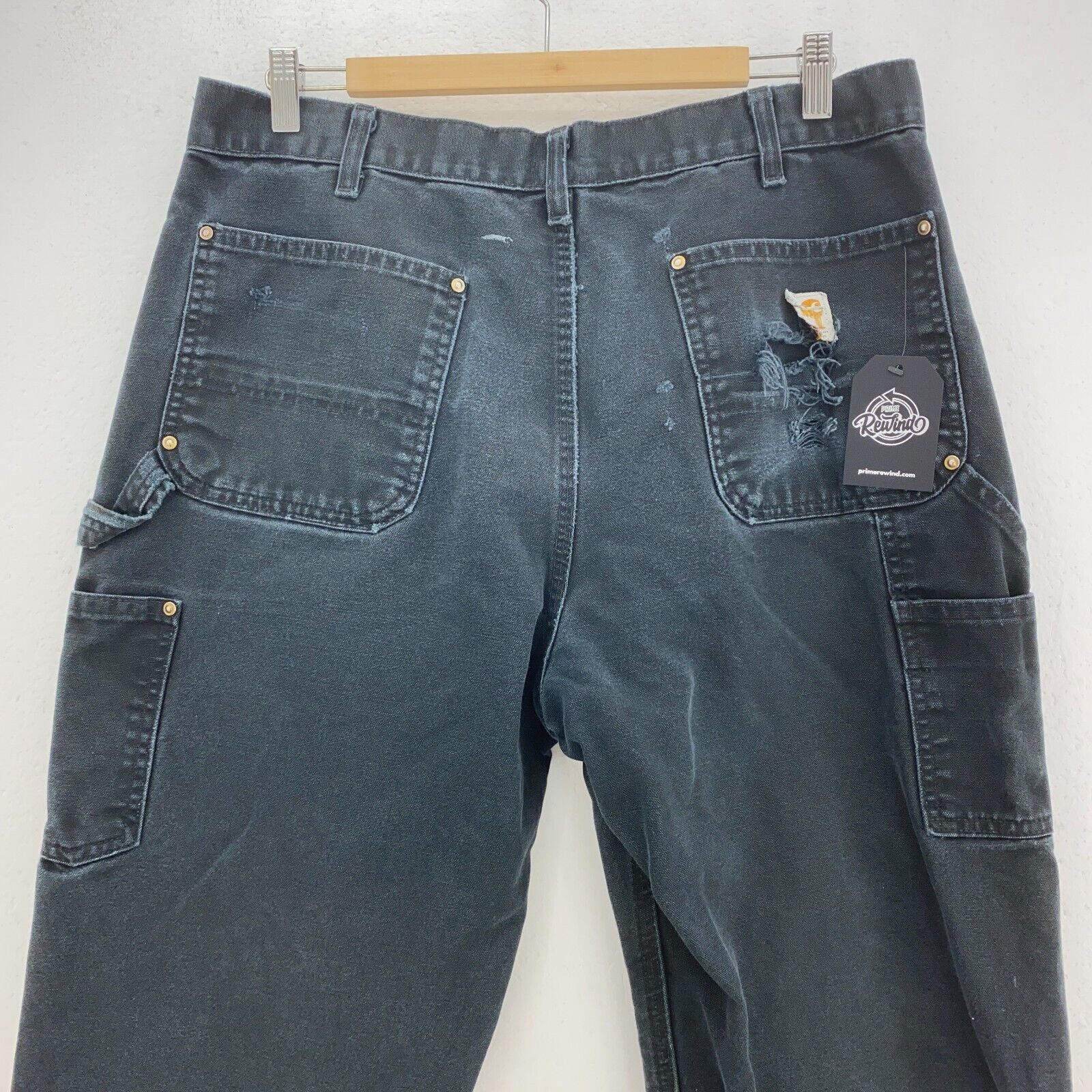 Carhartt Workwear Black Denim Cargo Pants Size 36