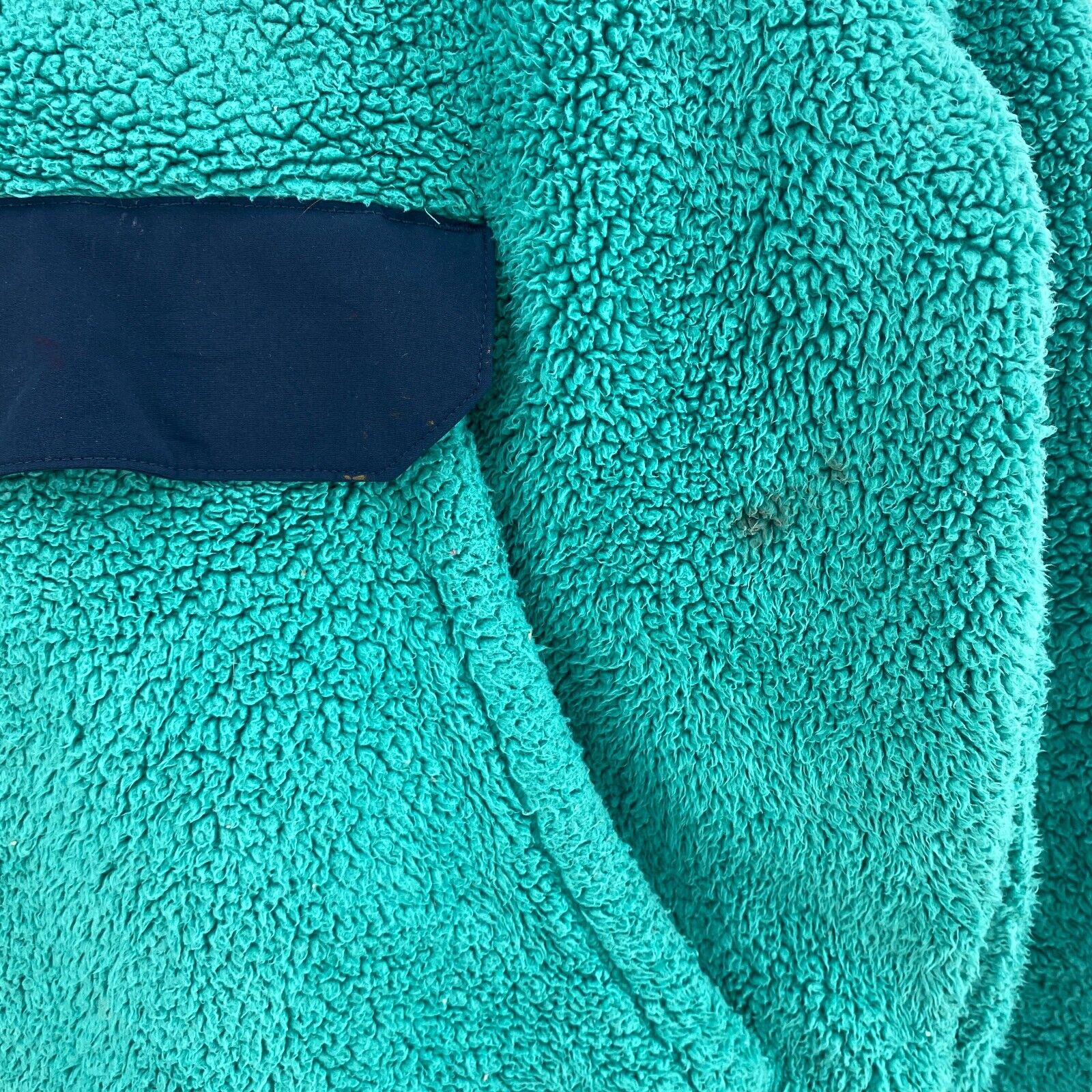 The North Face Quarter Zip Fleece Hooded Pullover Jacket Size M Blue
