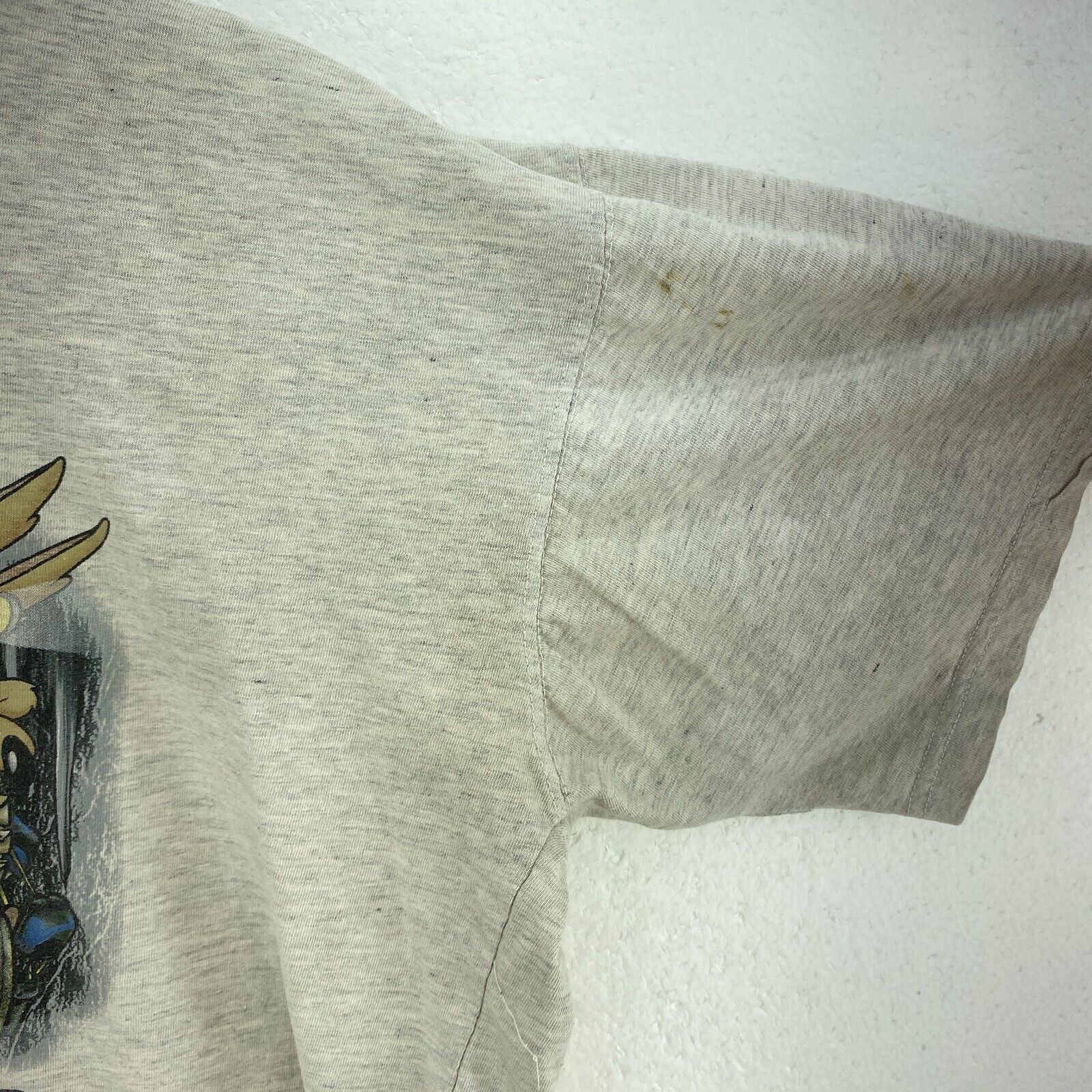 Bugs Bunny Tasmanian Devil Looney Tunes Army Search Rescue Gray T-shirt Size XL
