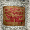 Levi Strauss Sherpa Lined Button Up Light Wash Blue Denim Jacket Size S