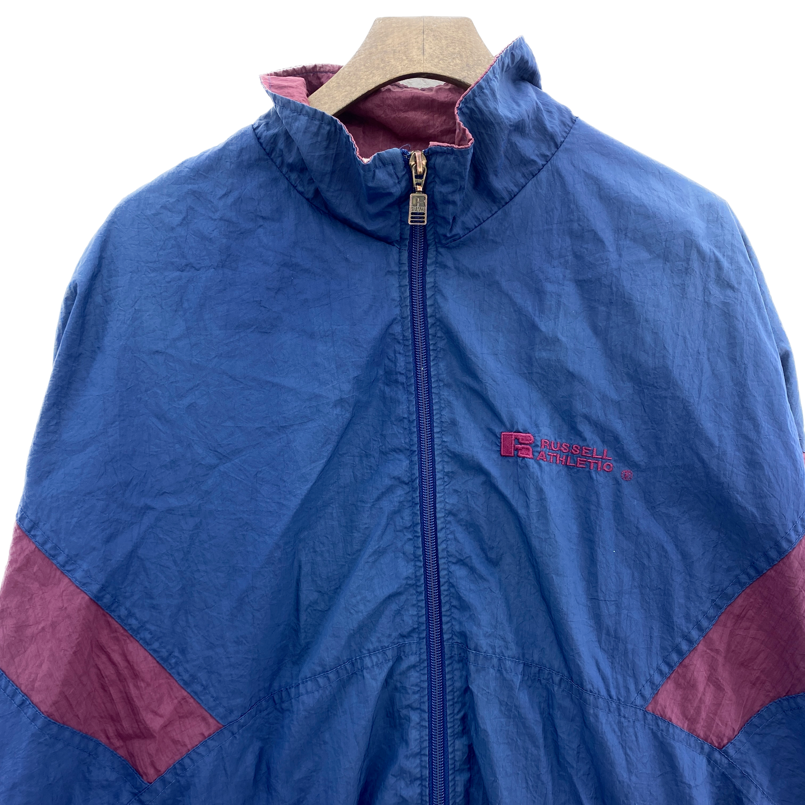 Vintage Russell Athletic Logo Full Zip Navy Blue Jacket Size XL