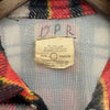Vintage Red Black Checked Snapped Wool Shirt Jacket Size 42