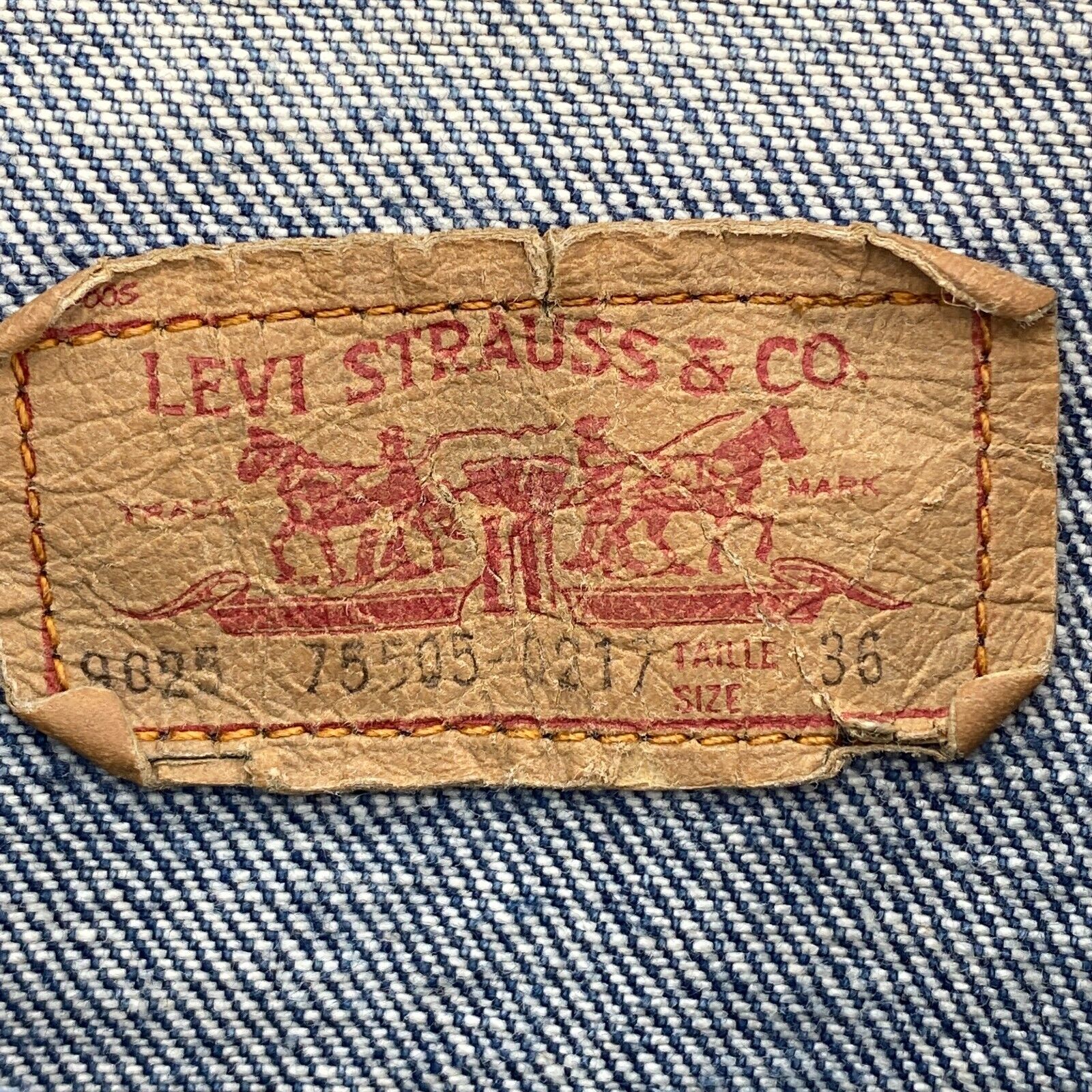 Levi Strauss Button Up Medium Wash Blue Denim Jacket Size 36