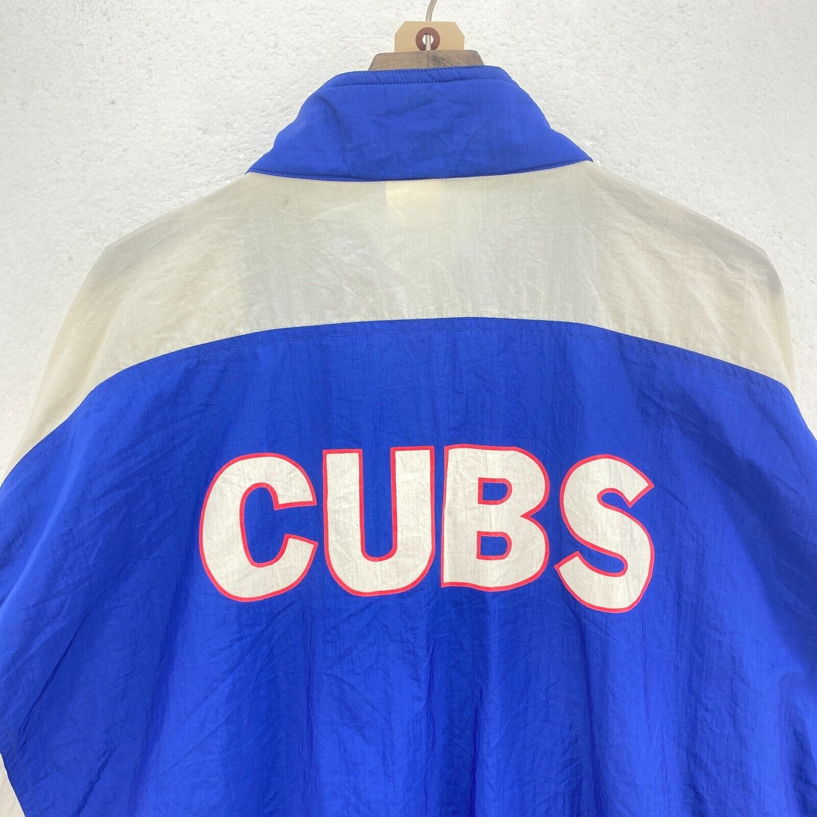 Chicago Cubs MLB Big Logo Apex One Pullover Windbreaker Jacket Blue Size M