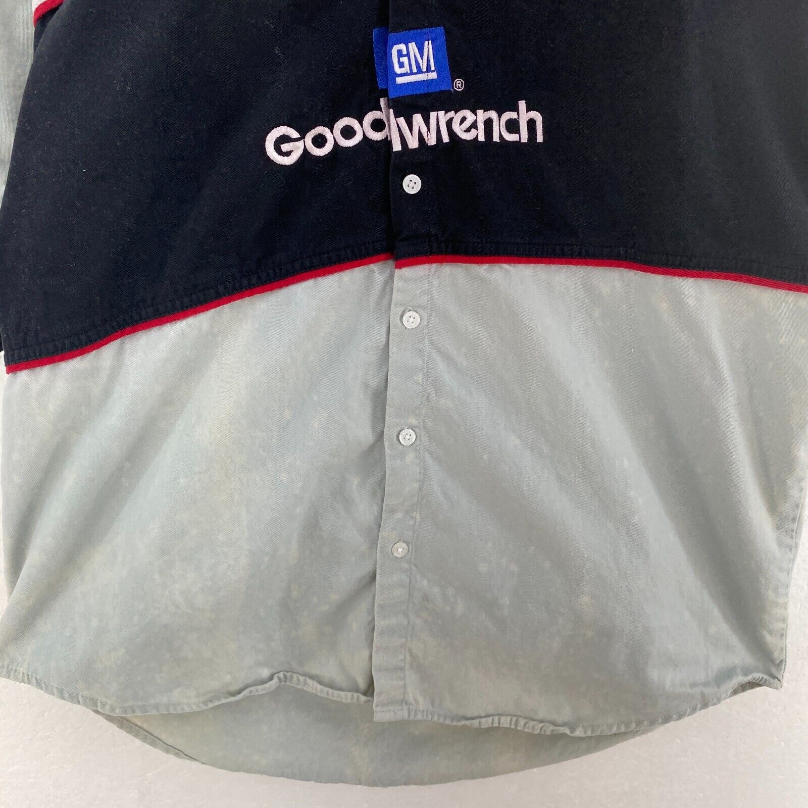 Vintage Kevin Harvick Goodwrench Winner's Circle Gray Button Up Shirt Size L