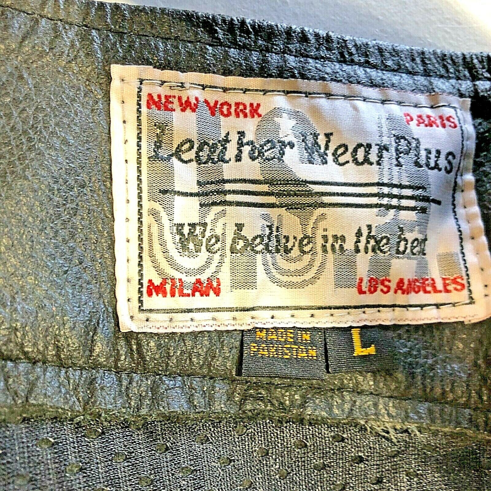 Motorcycle Chaps Leather Black Size L Riding Biker 90s