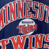 Vintage Logo 7 Minnesota Twins 1991 MLB T-shirt Size L Blue Single Stitch