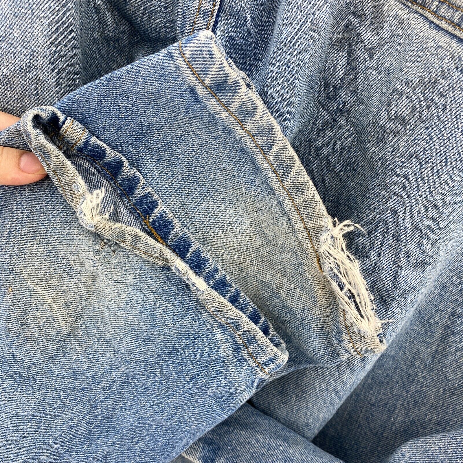 Levi's Orange Tab Light Wash Blue Denim Straight Jeans Size 38