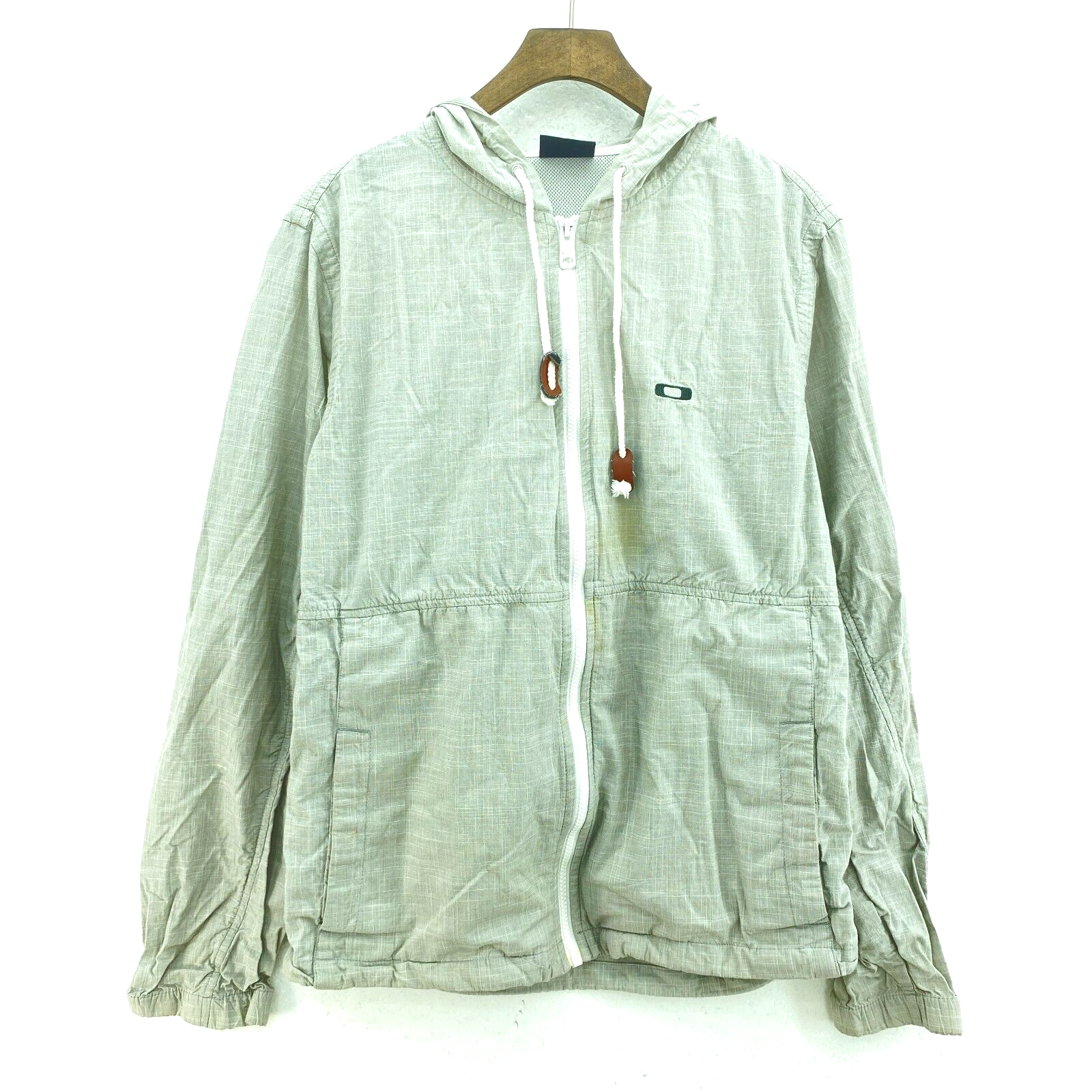 Oakley Windbreaker Active Full Zip Jacket Size M Gray