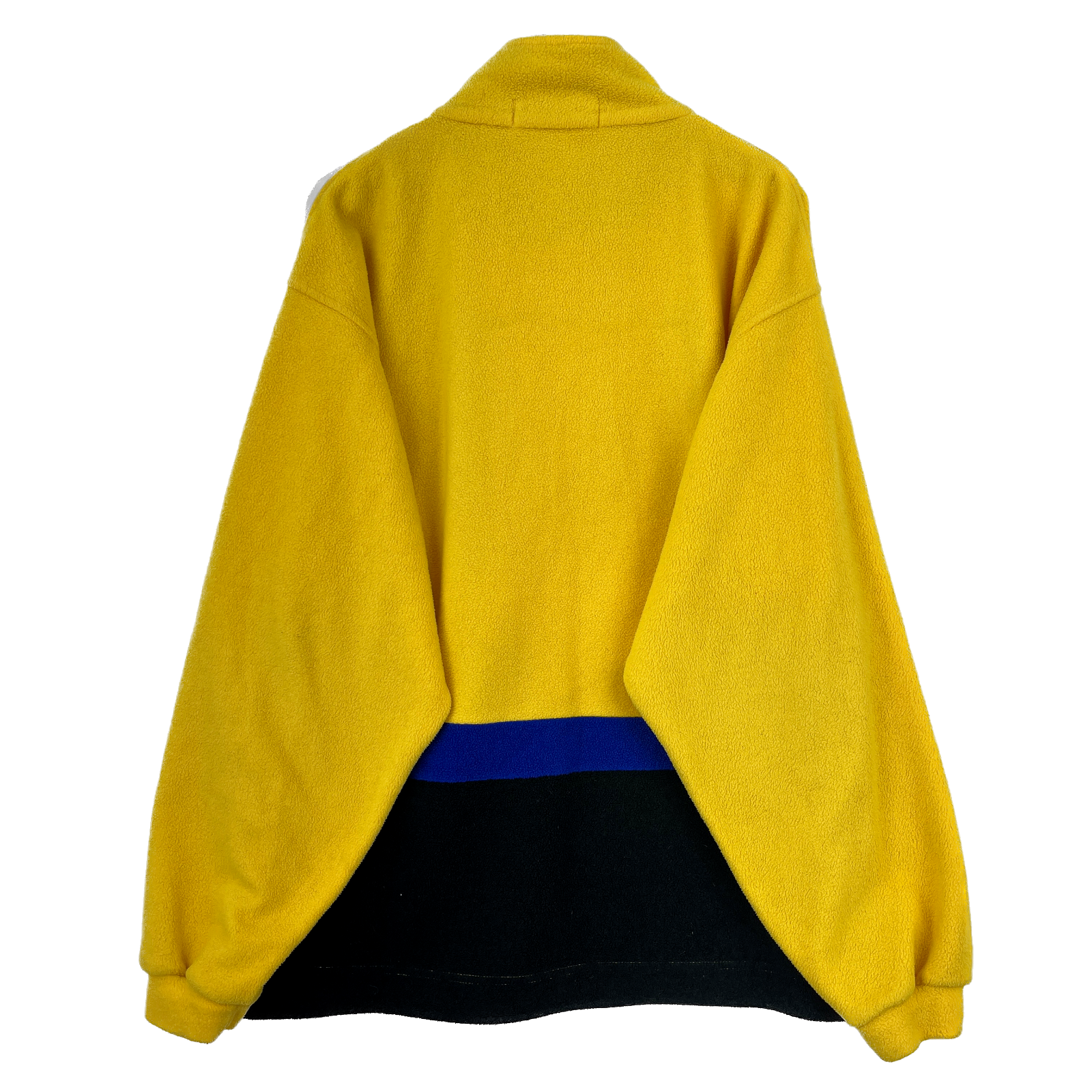 Vintage Nautica Competition Quarter Zip Yellow Fleece Jacket Size M