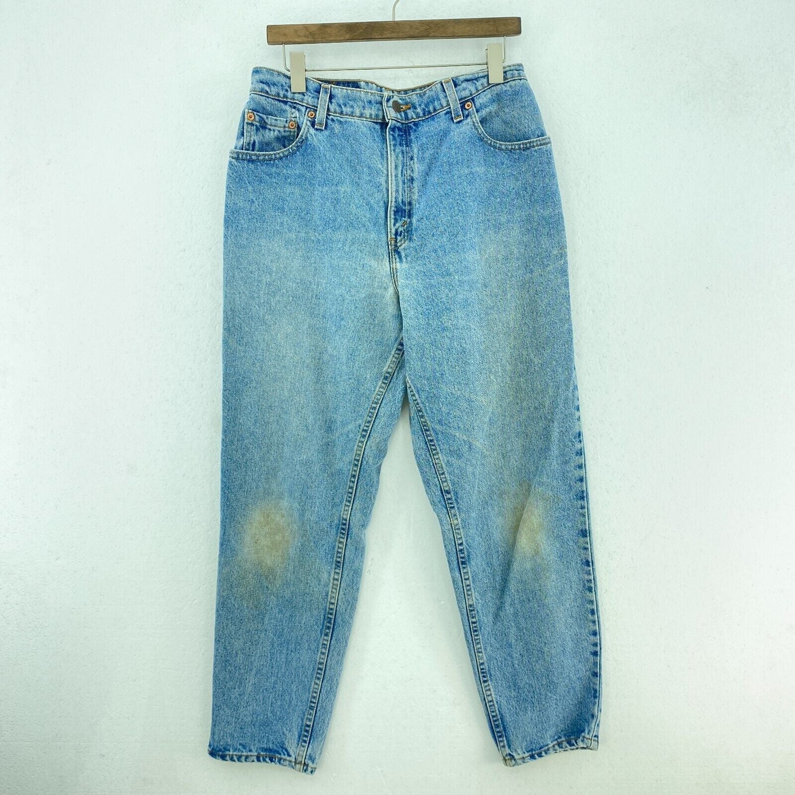 Levi's 551 Light Wash Blue Denim Tapered Jeans Size 34 Women's