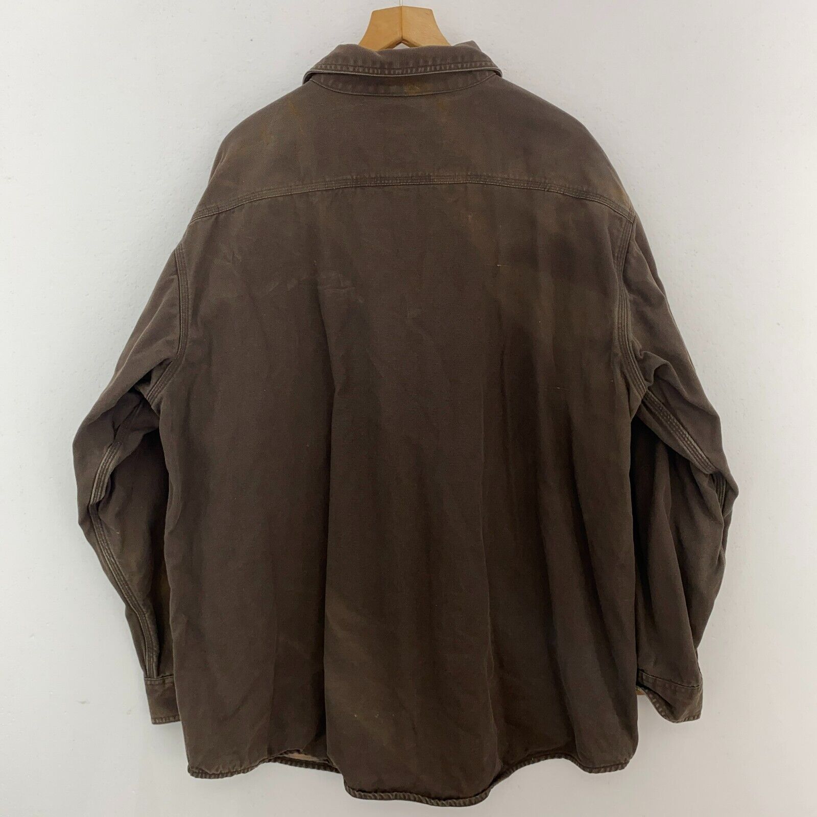 Carhartt Brown Workwear Buttoned Shirt Size XXL Front Pockets