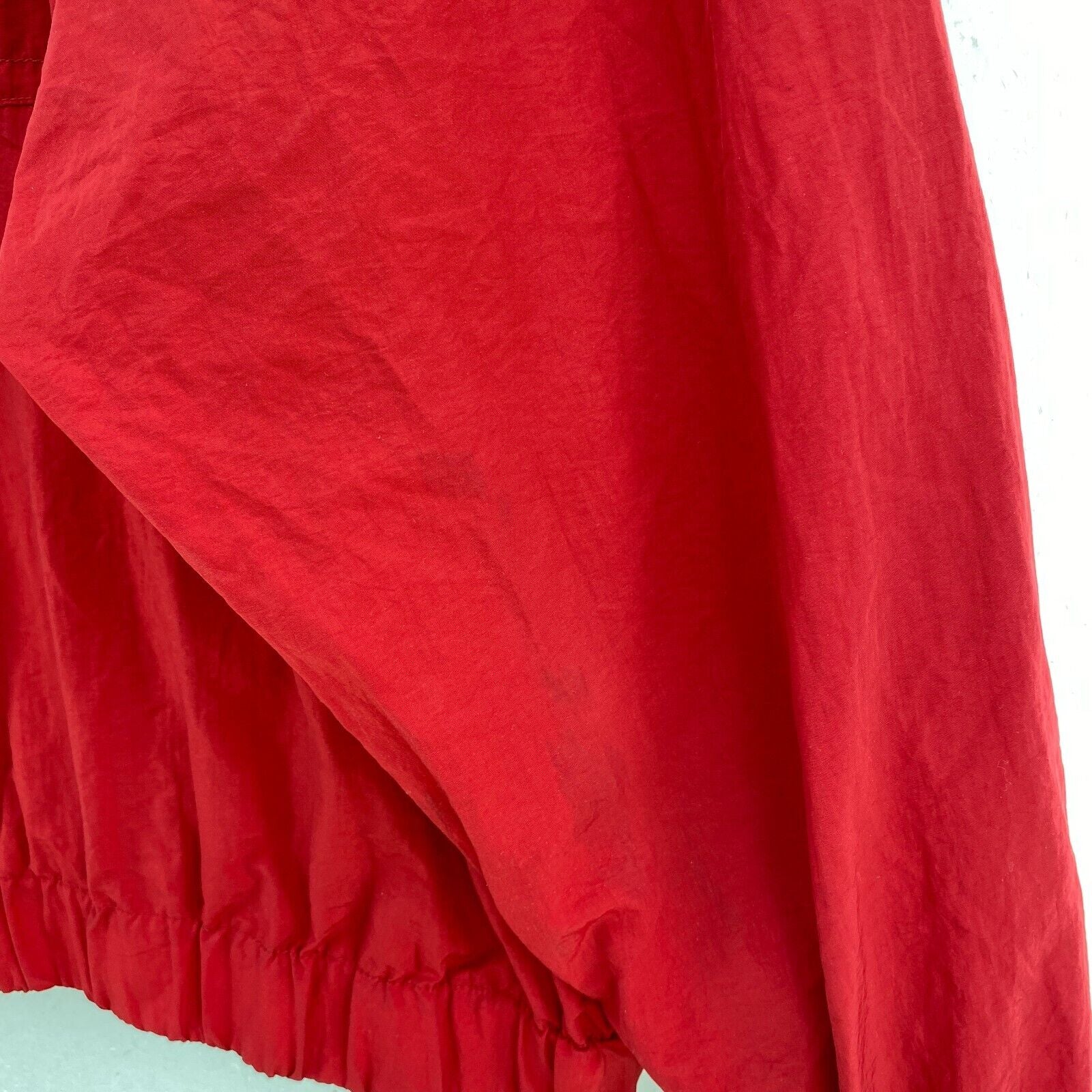 Tommy Hilfiger Vintage Red Windbreaker Hooded Jacket Size M Full Zip Up