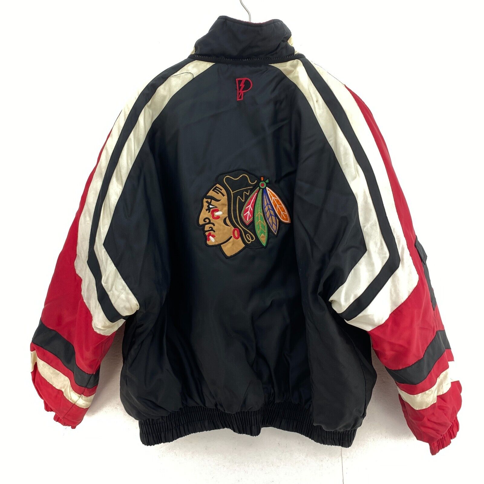 Pro Player Chicago Blackhawks NHL Black Full Zip Insulated Jacket Size XL
