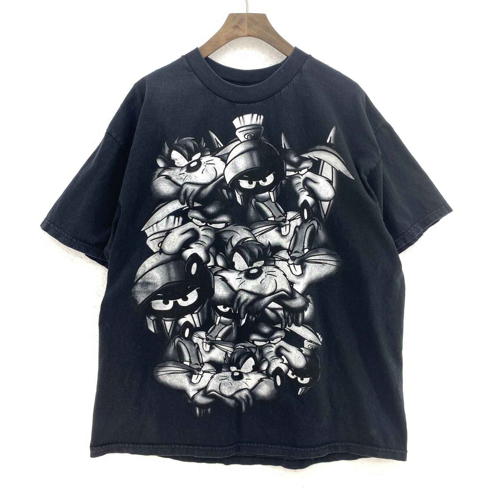Looney Tunes Bugs Bunny The Tasmanian Devil Black T-shirt Size XL