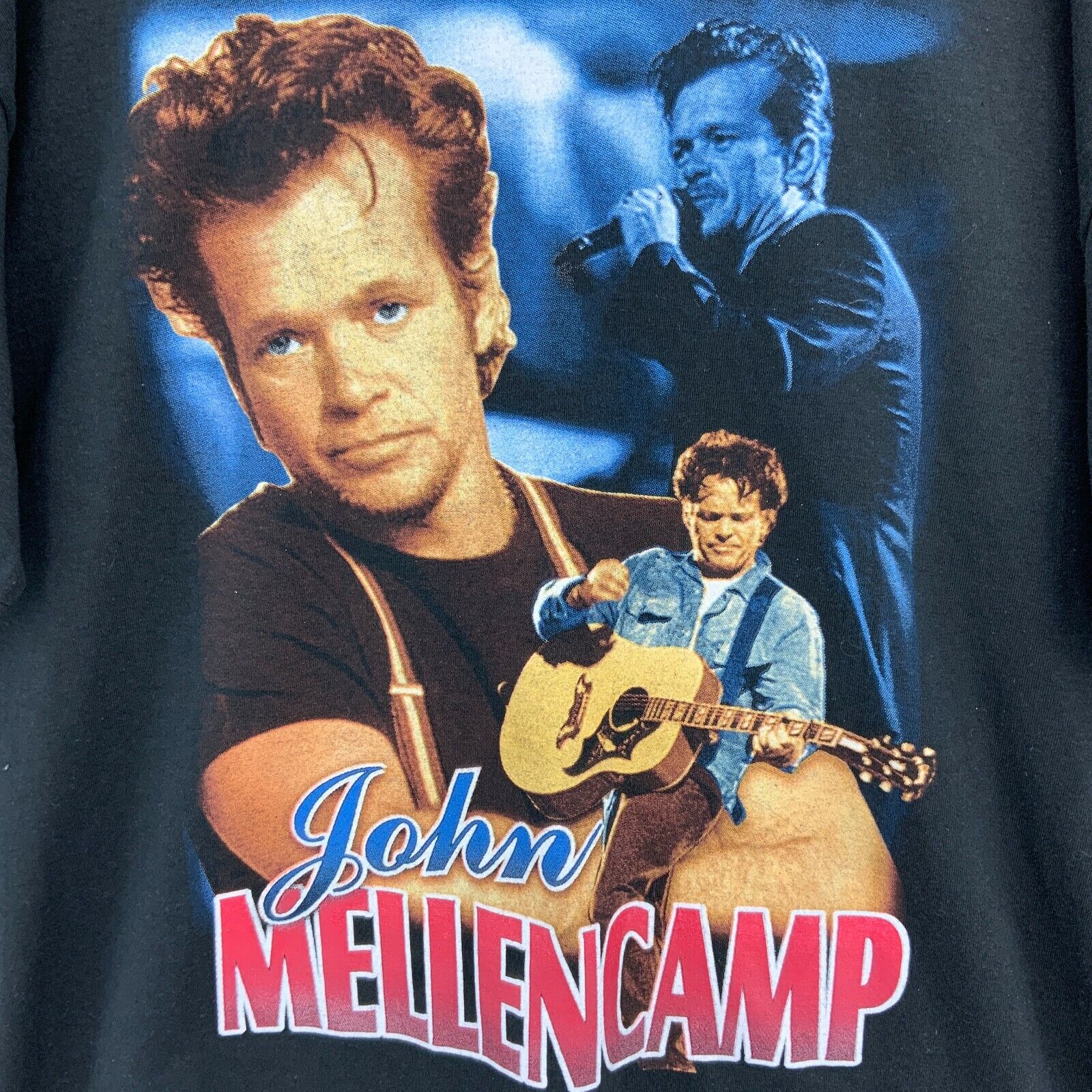 John Mellencamp Rock Tour 2001 Black T-shirt Size XL