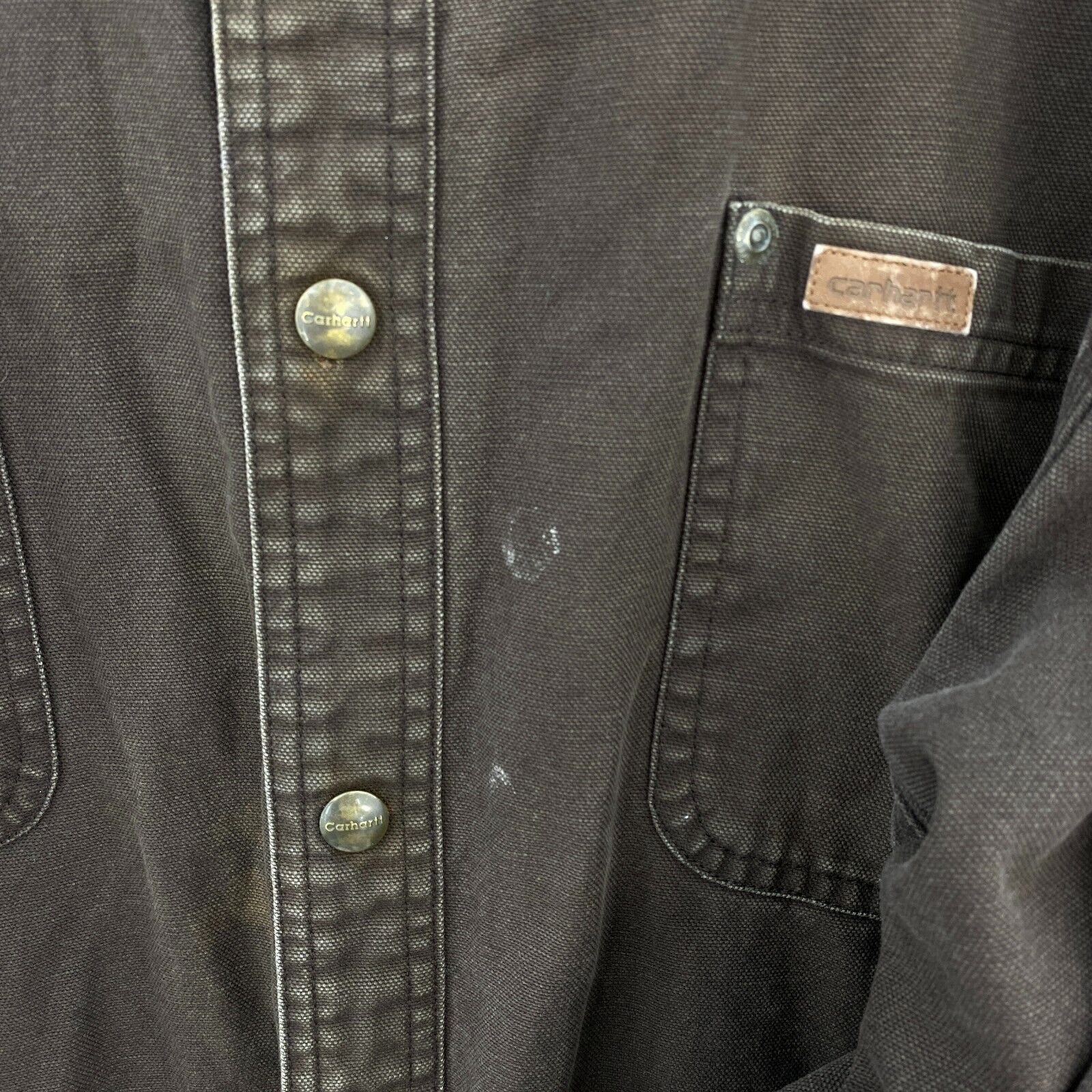 Carhartt Brown Workwear Buttoned Shirt Size XXL Front Pockets