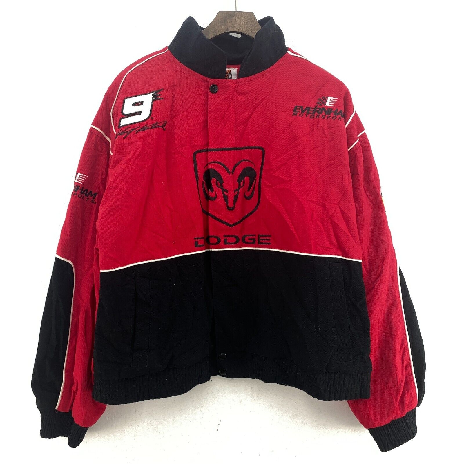 Winners Circle Nascar Nextel Cup Series Dodge Racing Red Full Zip Jacket Size M
