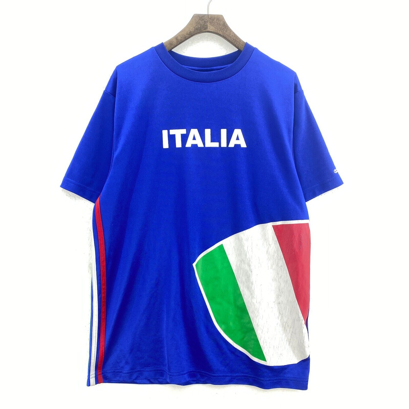 Vintage Adidas Italia Blue Jersey Size L Crew Neck