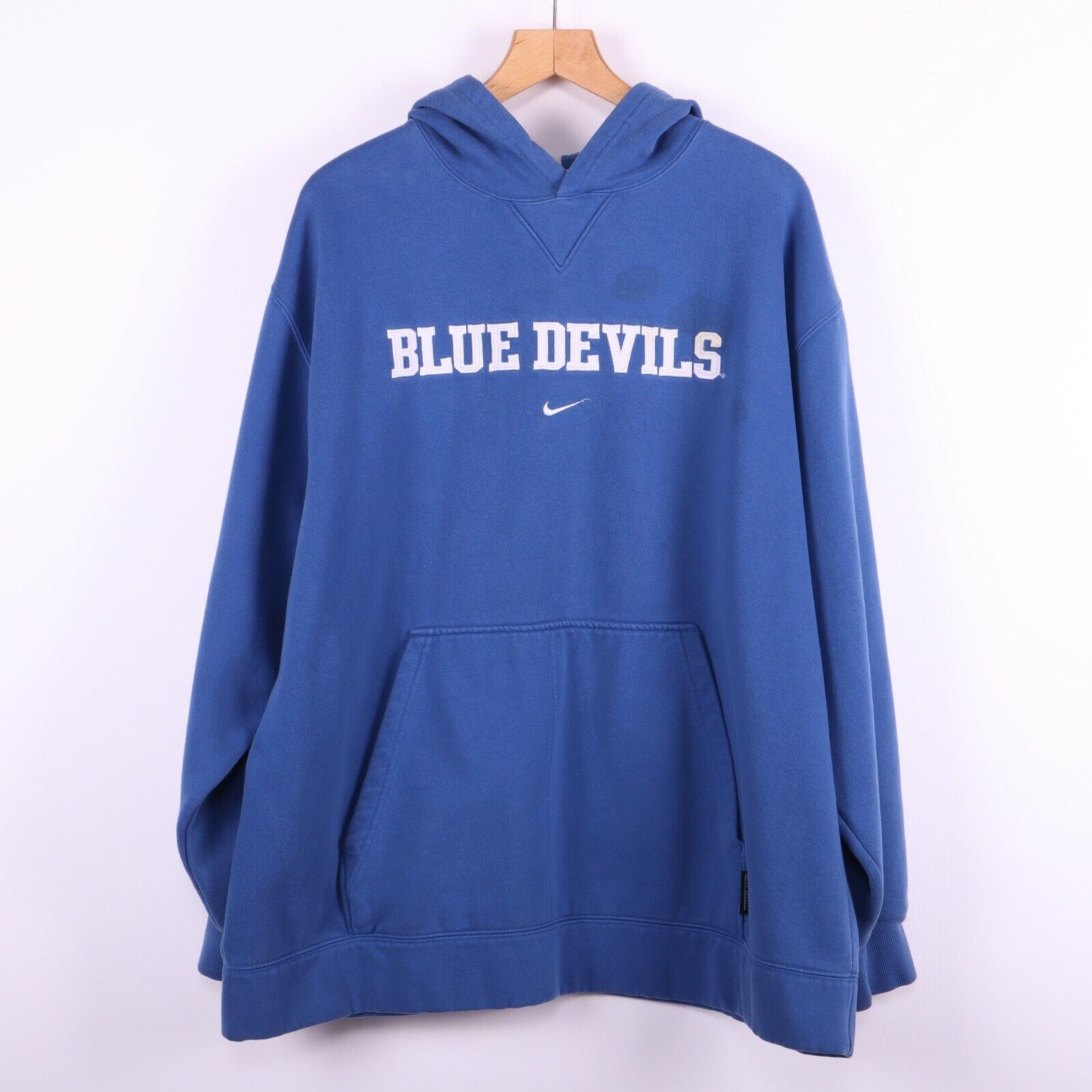 Duke Blue Devils Basketball NCAA Blue Nike Hoodie Size XL 90s