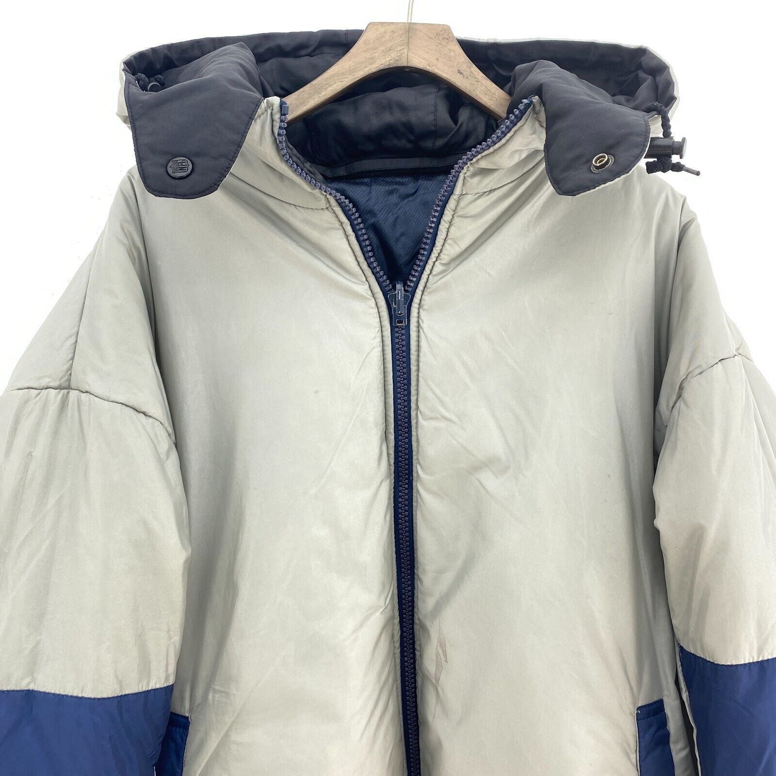 Dallas Cowboys NFL Insulated Full Zip Blue Hooded Jacket Size L Reversible