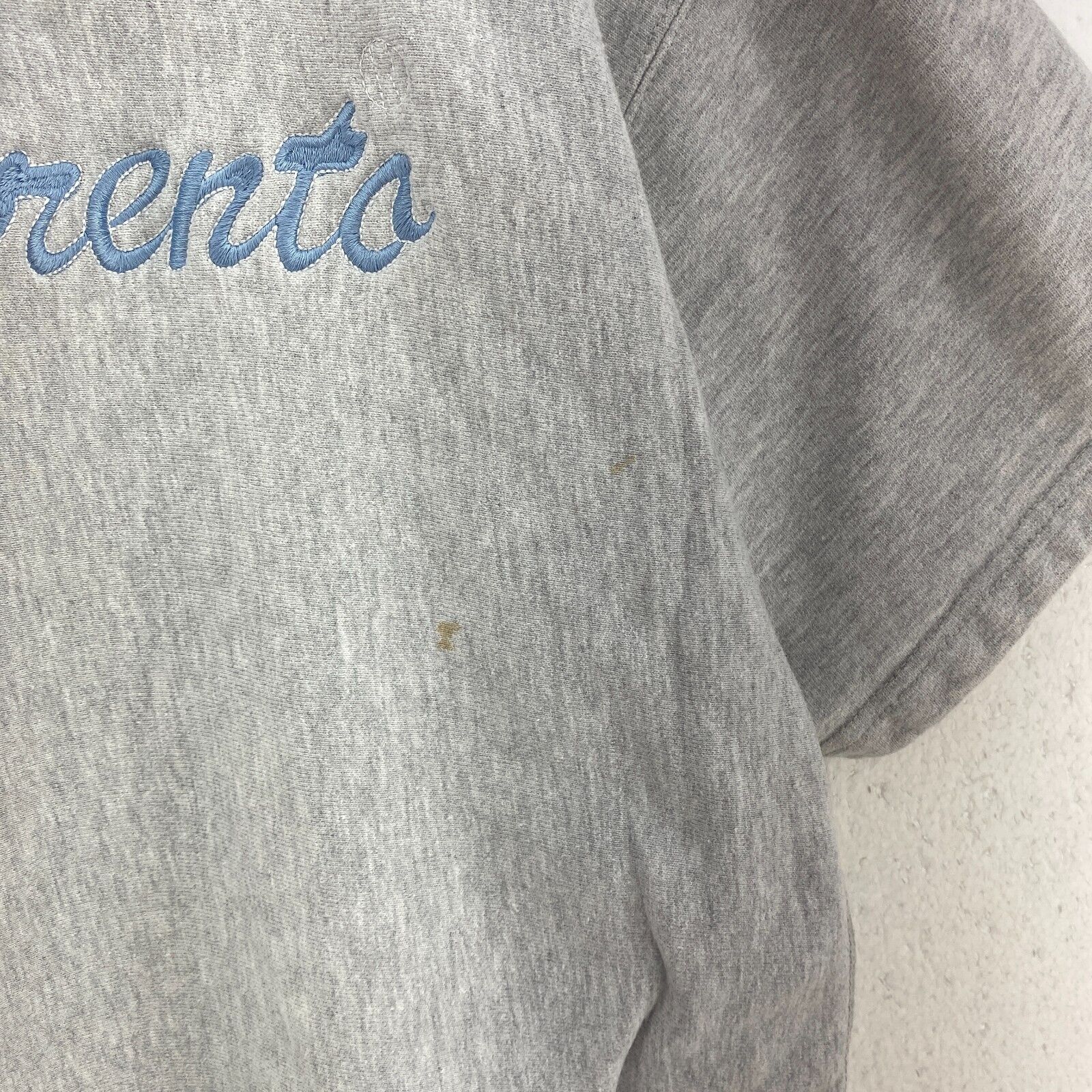 Champion Reverse Weave Sorrento Embroidered Gray Sweatshirt Size L
