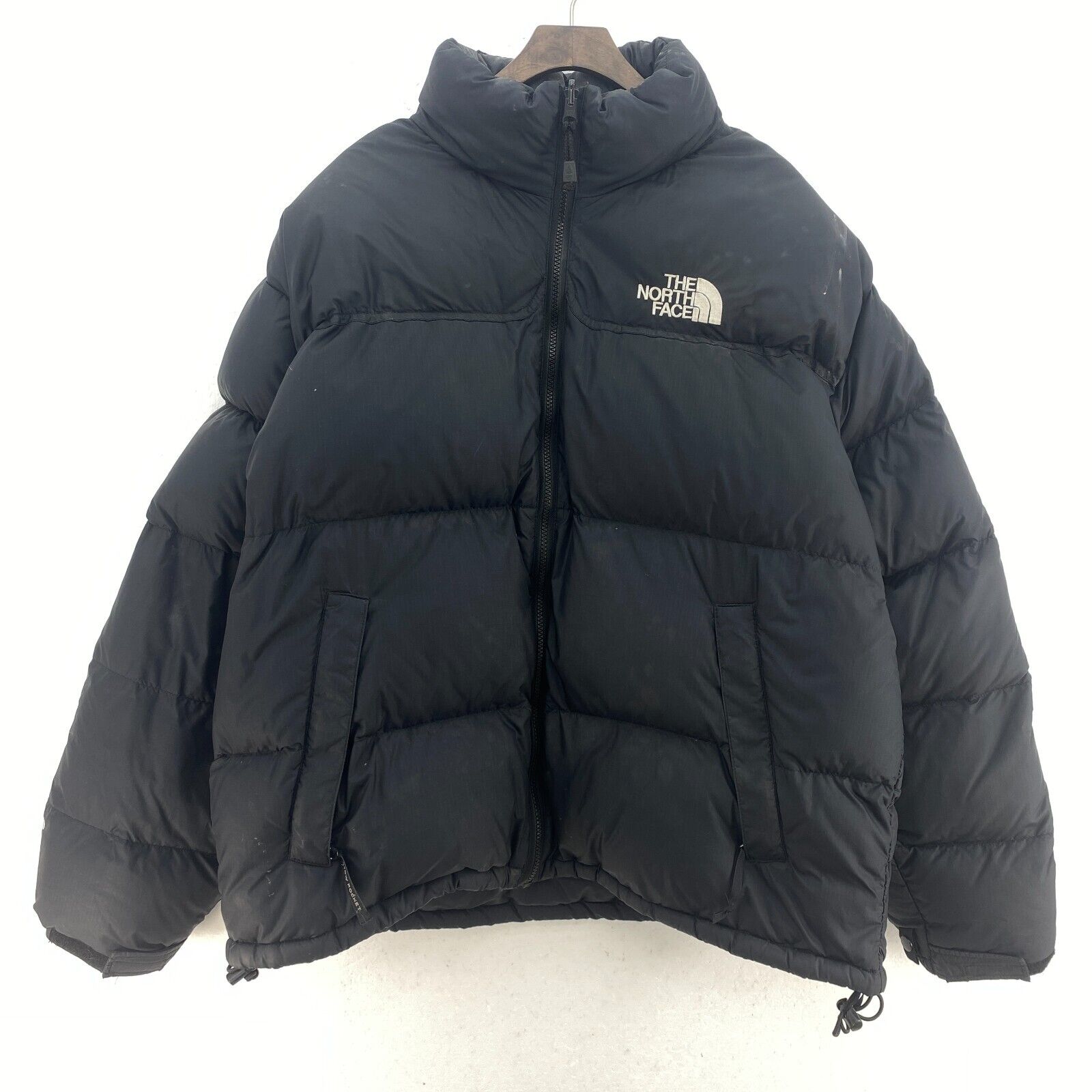 The North Face Black Insulated Puffer Hooded Jacket Size XL Full Zip Up