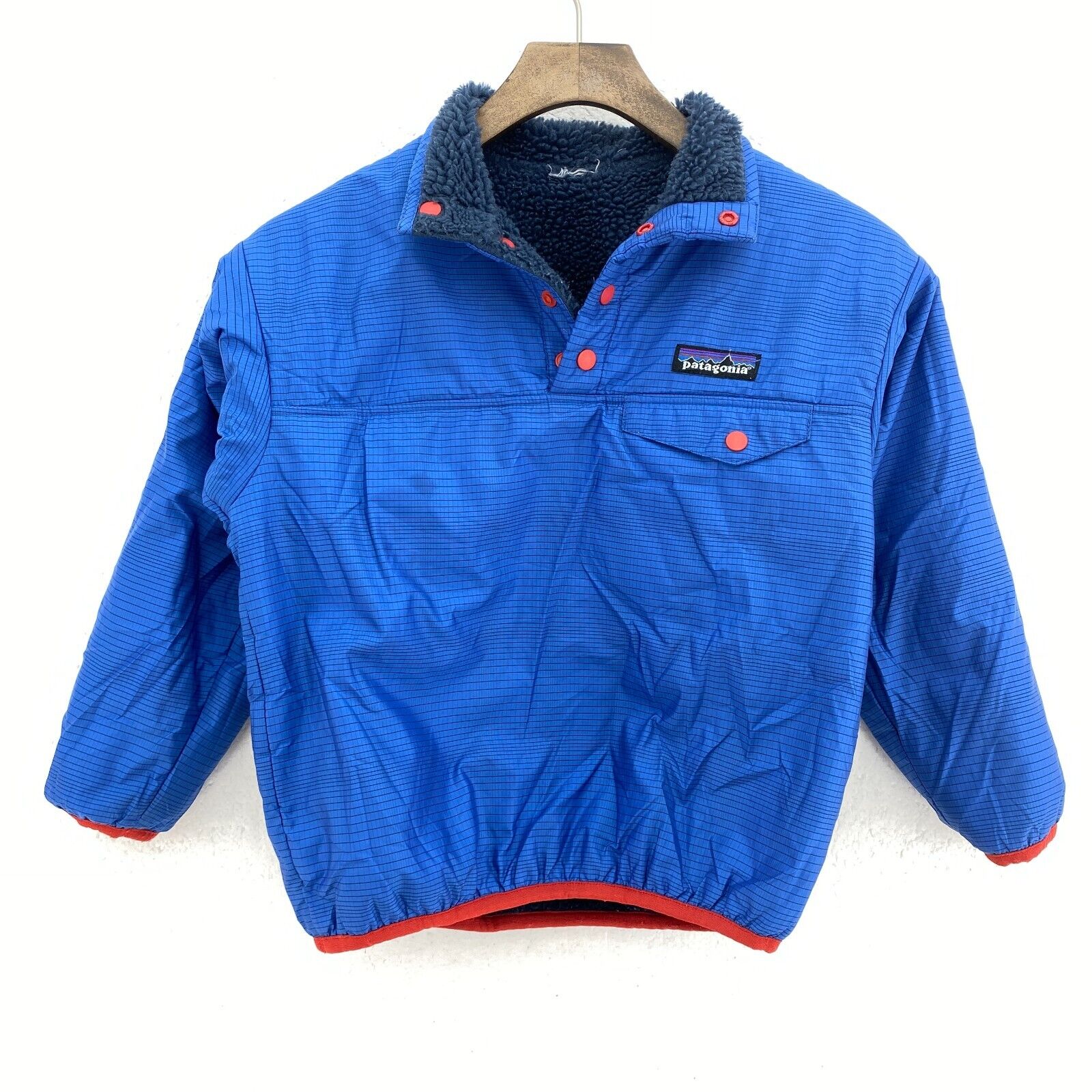 Vintage Patagonia Snap-T Reversible Blue Jacket Size 4T Toddler