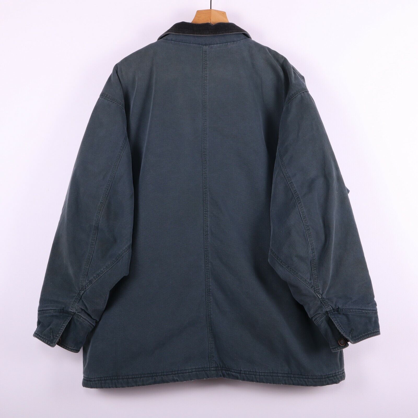 Patagonia Vintage Canvas Jacket Green Size Large Fleece Lined 90s