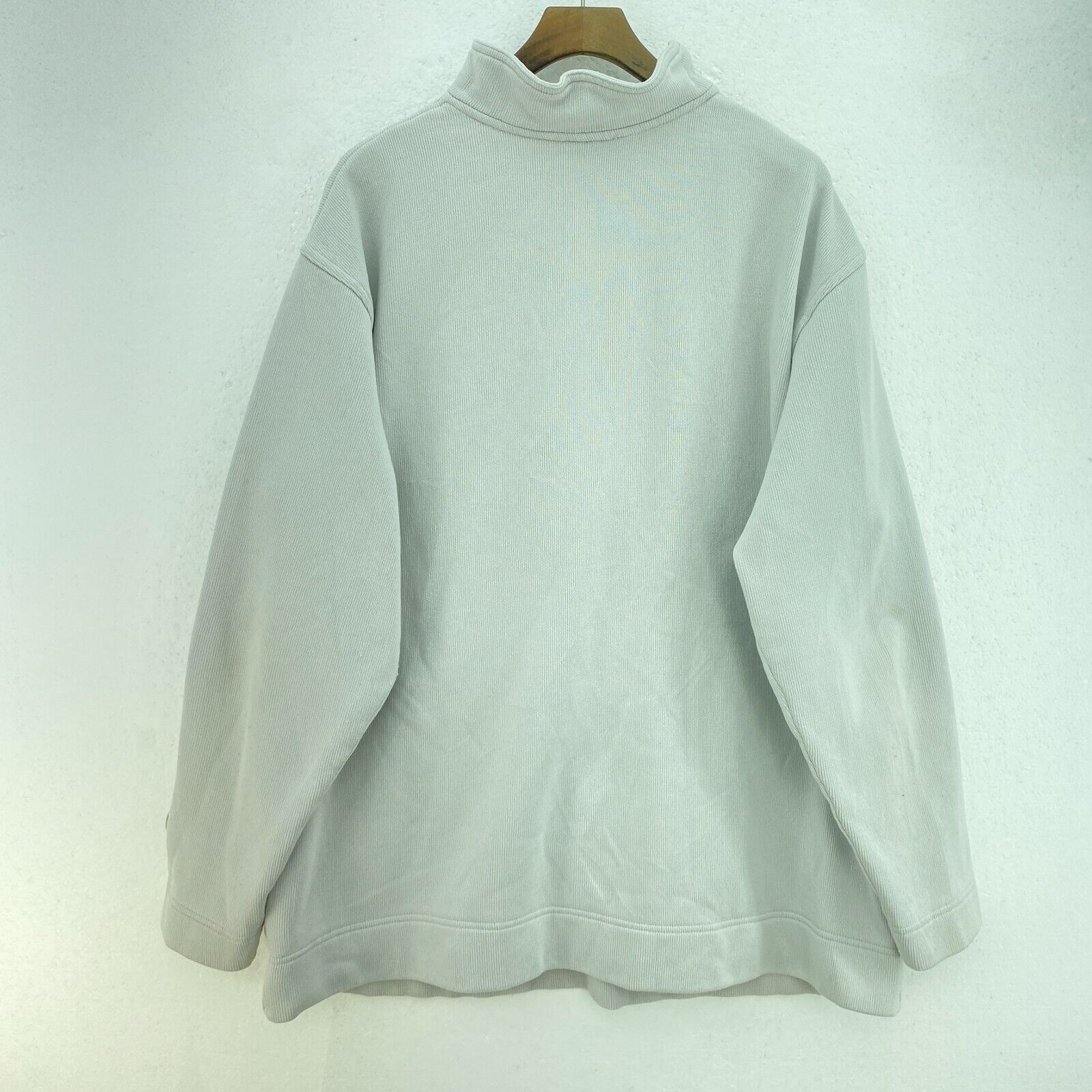Nike Swoosh Check Embroidered Gray Pullover Jacket 1/4 Zip Size L