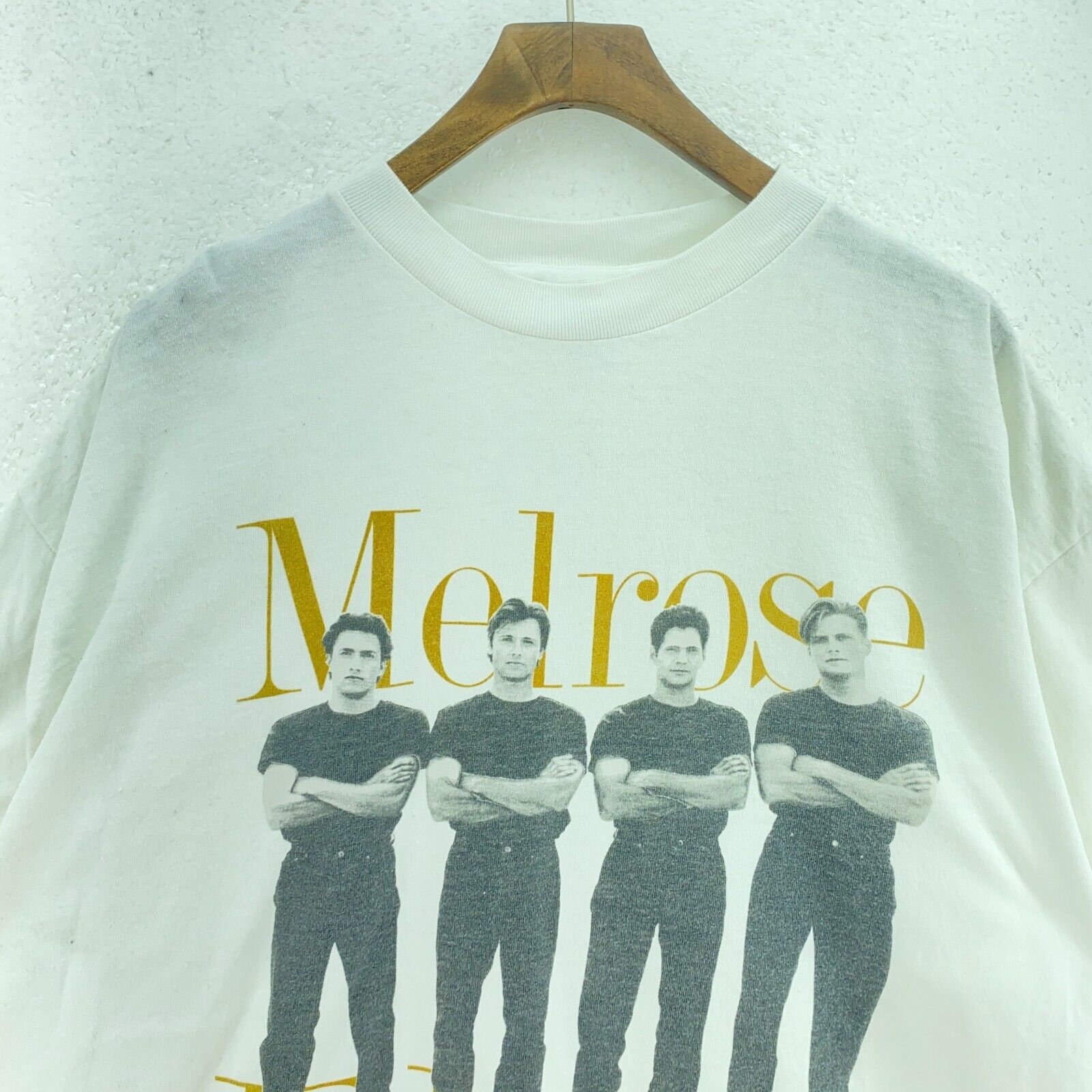 Vintage Melrose Place Tv Show Graphic Print White T-shirt Size XL