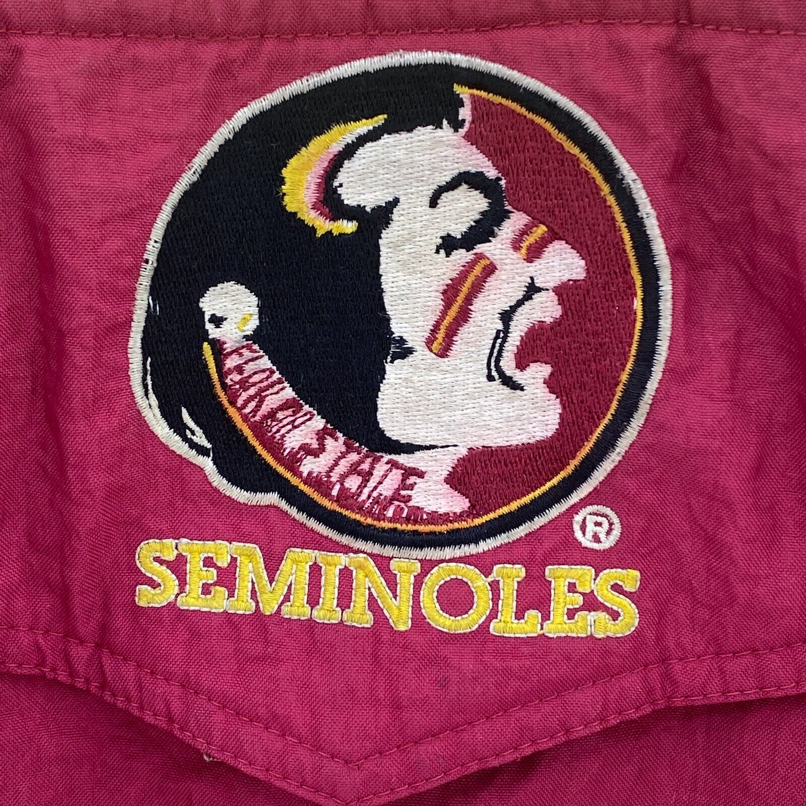 Florida State Seminoles Starter NCAA Red Half Zip Insulated Hooded Jacket Size L