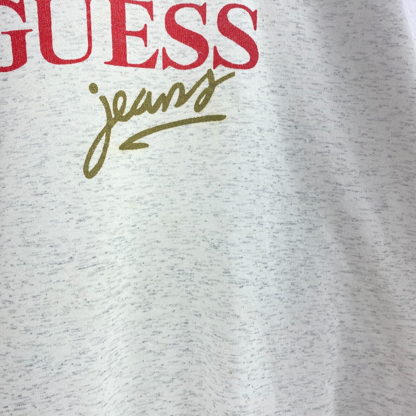Vintage Guess Jeans Spell Out Print Sweatshirt Size L Gray Crewneck