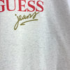 Vintage Guess Jeans Spell Out Print Sweatshirt Size L Gray Crewneck