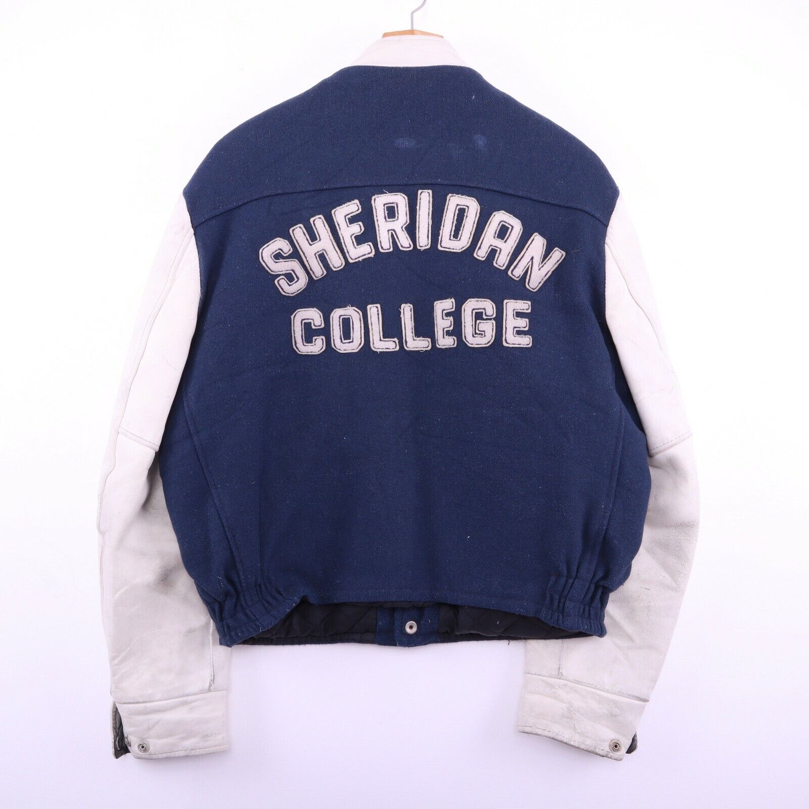 Sheridan College Varsity Jacket Blue Size L 90s