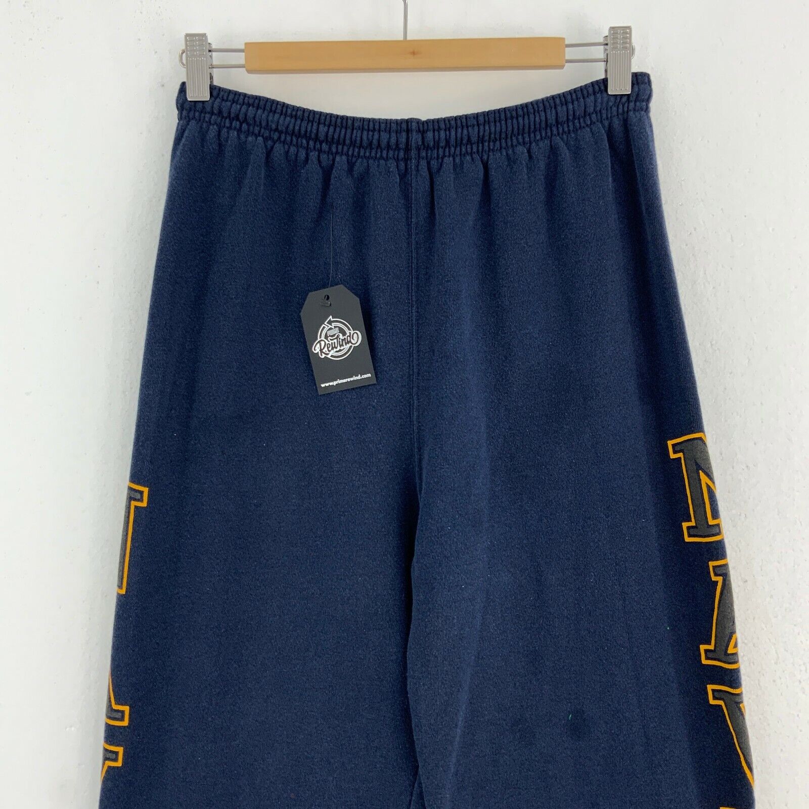 US Navy Women Sweatpant Activewear Fleece Lined Blue Size M 90s