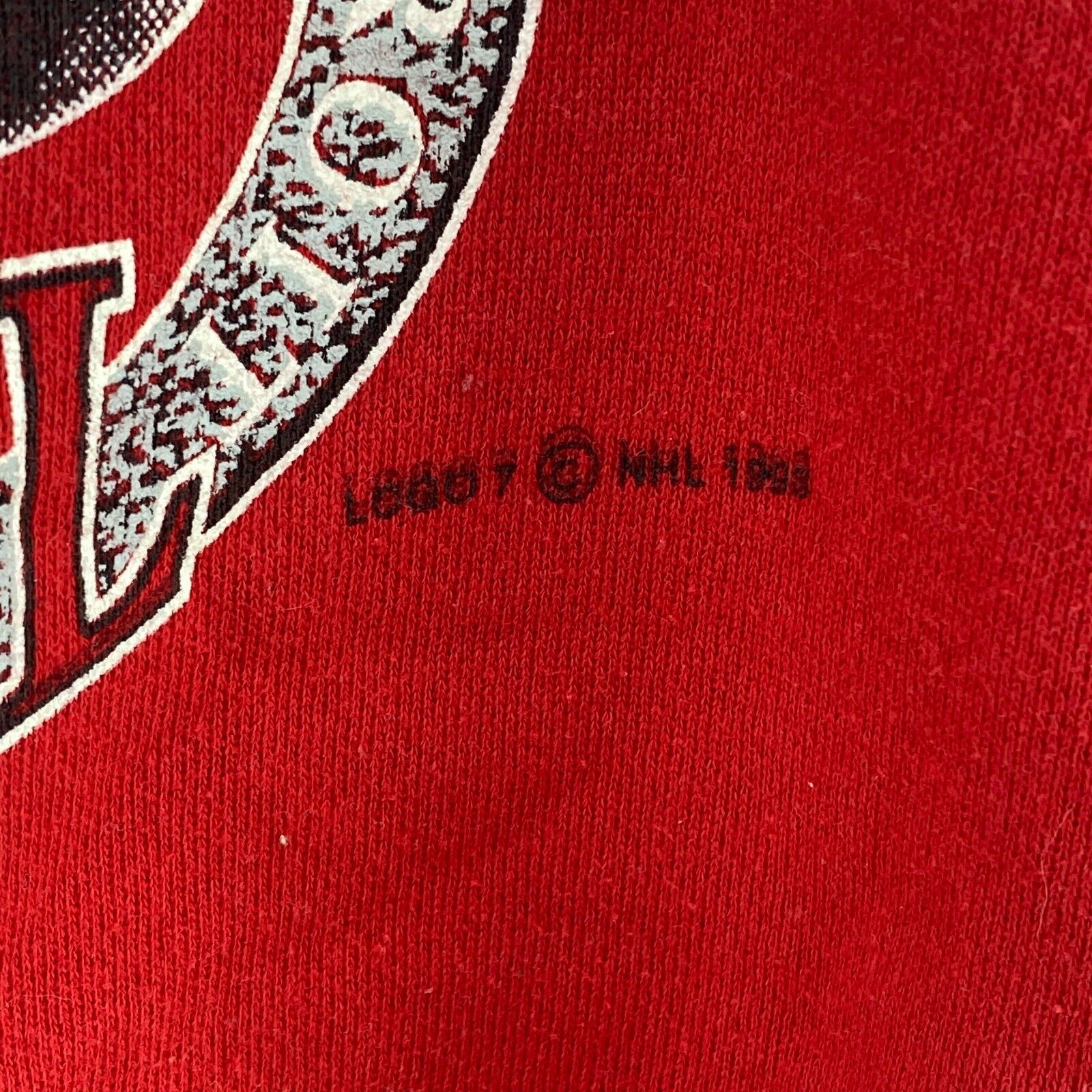 Logo 7 Detroit Red Wings 1993 Vintage Red Sweatshirt Size M NHL