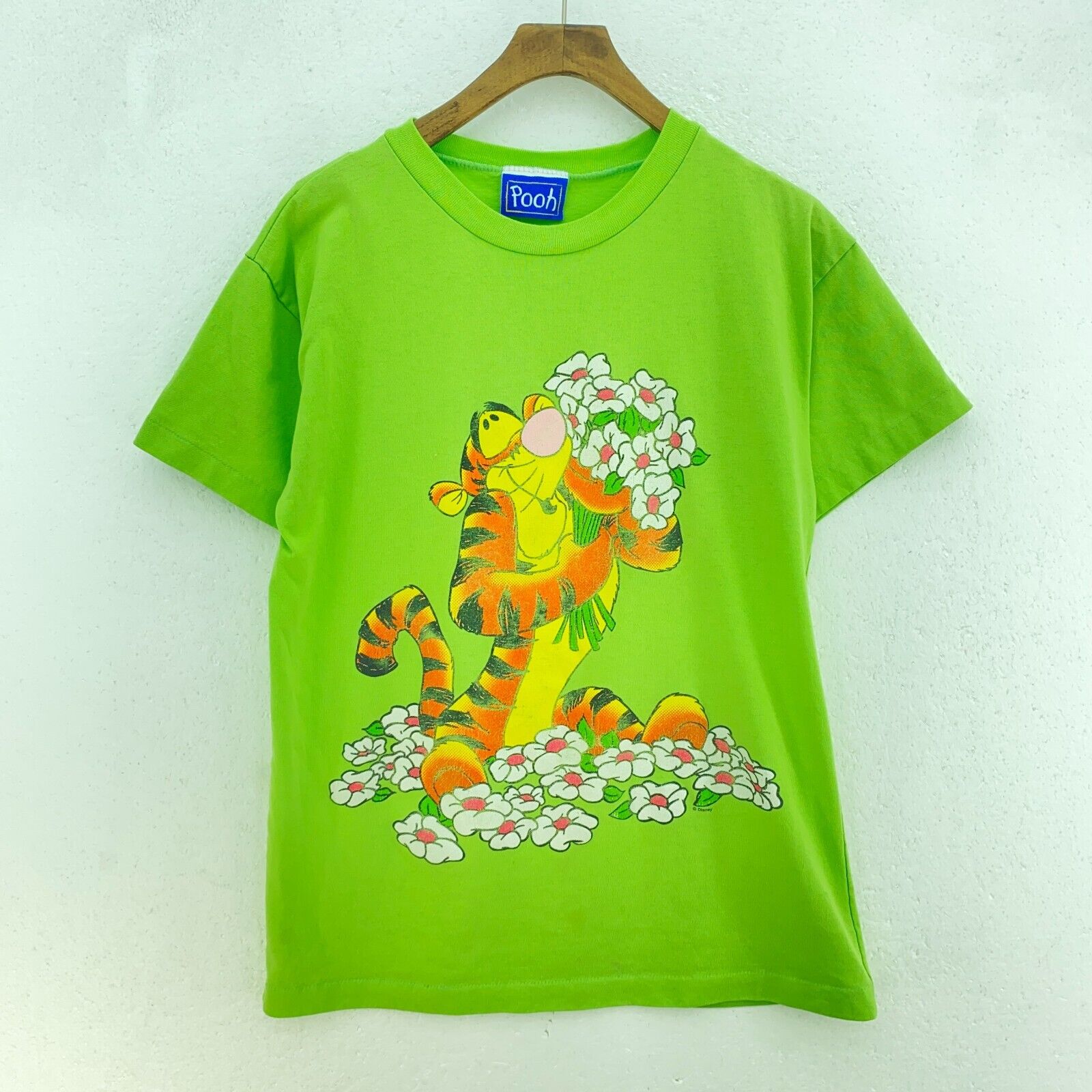 Disney Winnie The Pooh Tigger Green T-shirt Size S Graphic Print