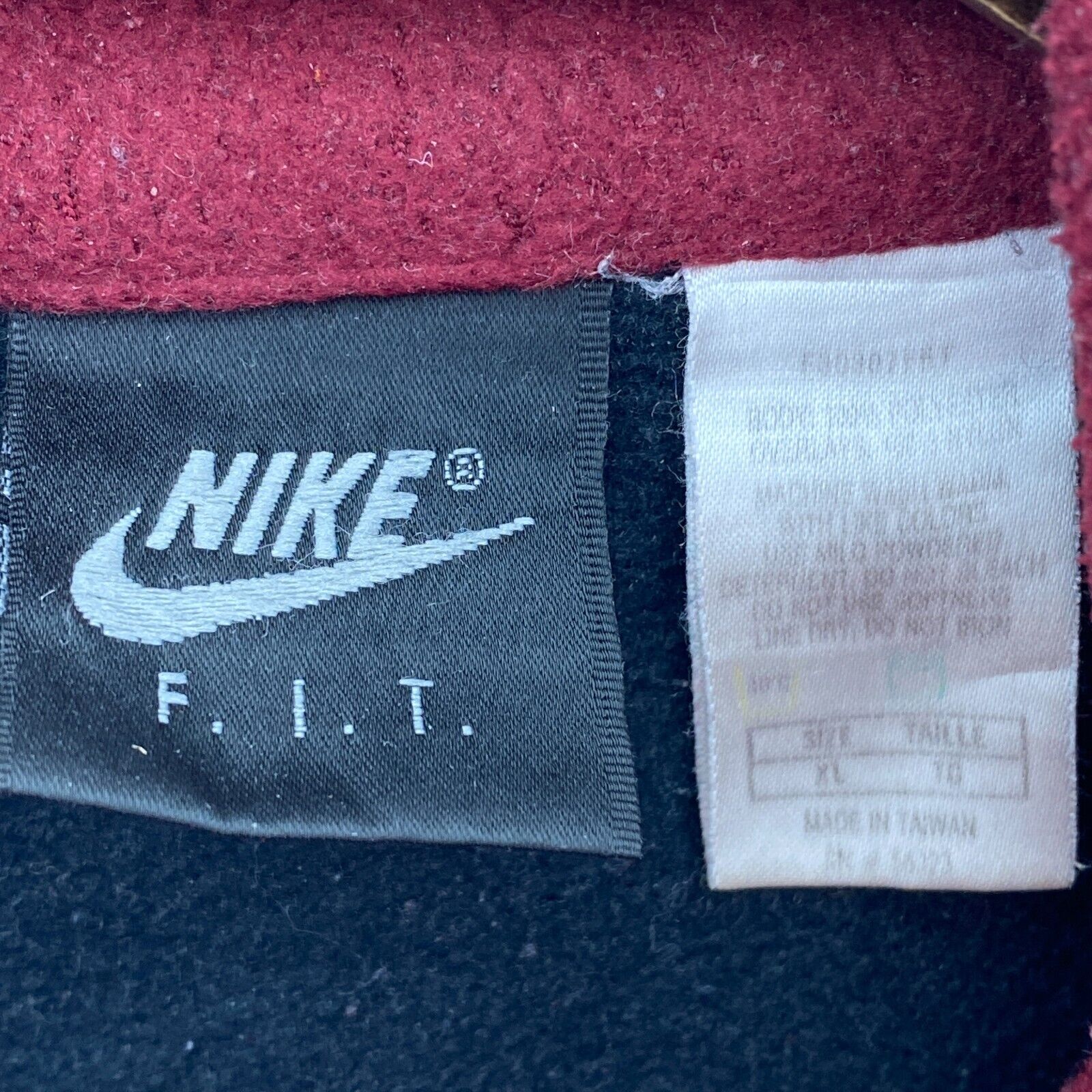 Nike Fit ACG Small Logo Black Fleece Jacket Size XL Full Zip Up