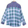 Vintage Cotton Plaid Shirt Size Large Blue 90s