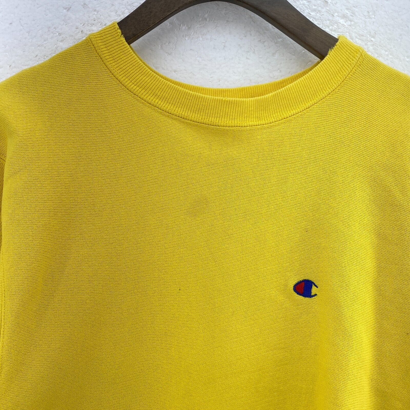 Champion Reverse Weave Yellow Crewneck Sweatshirt Size L