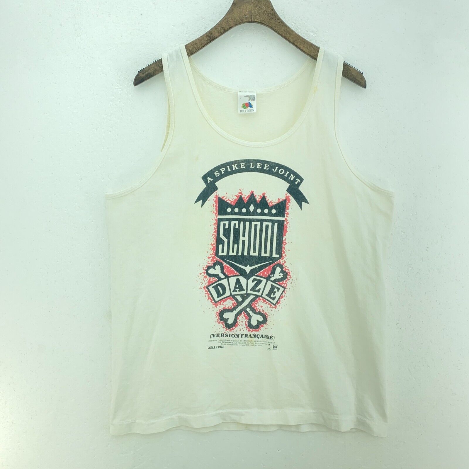 A Spike Lee Joint School Daze Tank Top White Sleeveless T-shirt Size L