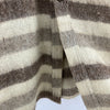 Vintage Beige Striped Double Pocket Flannel Button Up Shirt Size M