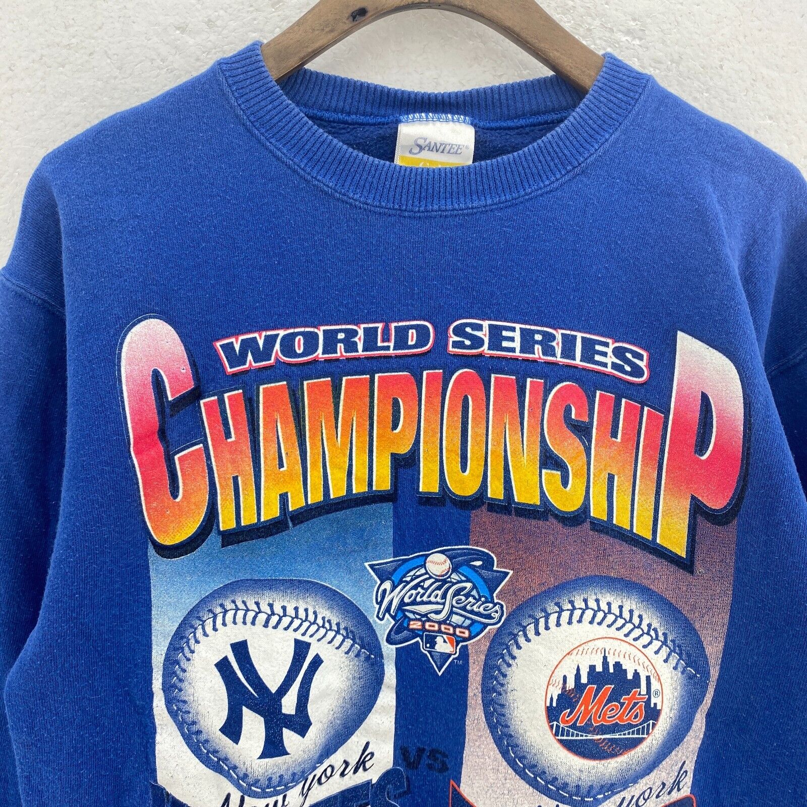 New York Yankees Vs Meets 2000 Blue Sweatshirt Size S Crewneck MLB