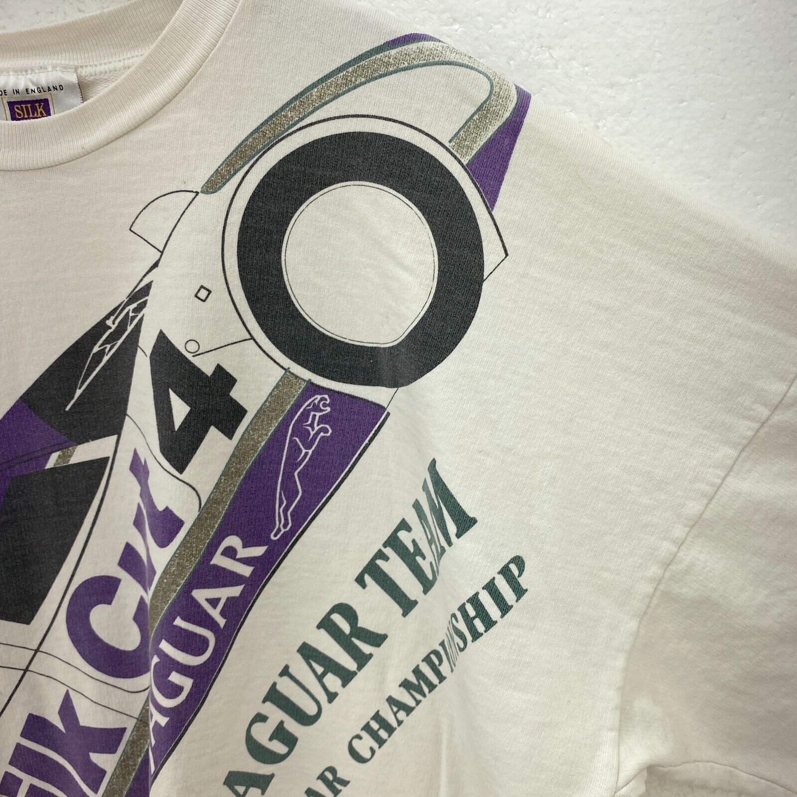 Silk Cut Jaguar Team World Sportscar Championship Racing White Sweatshirt Size L
