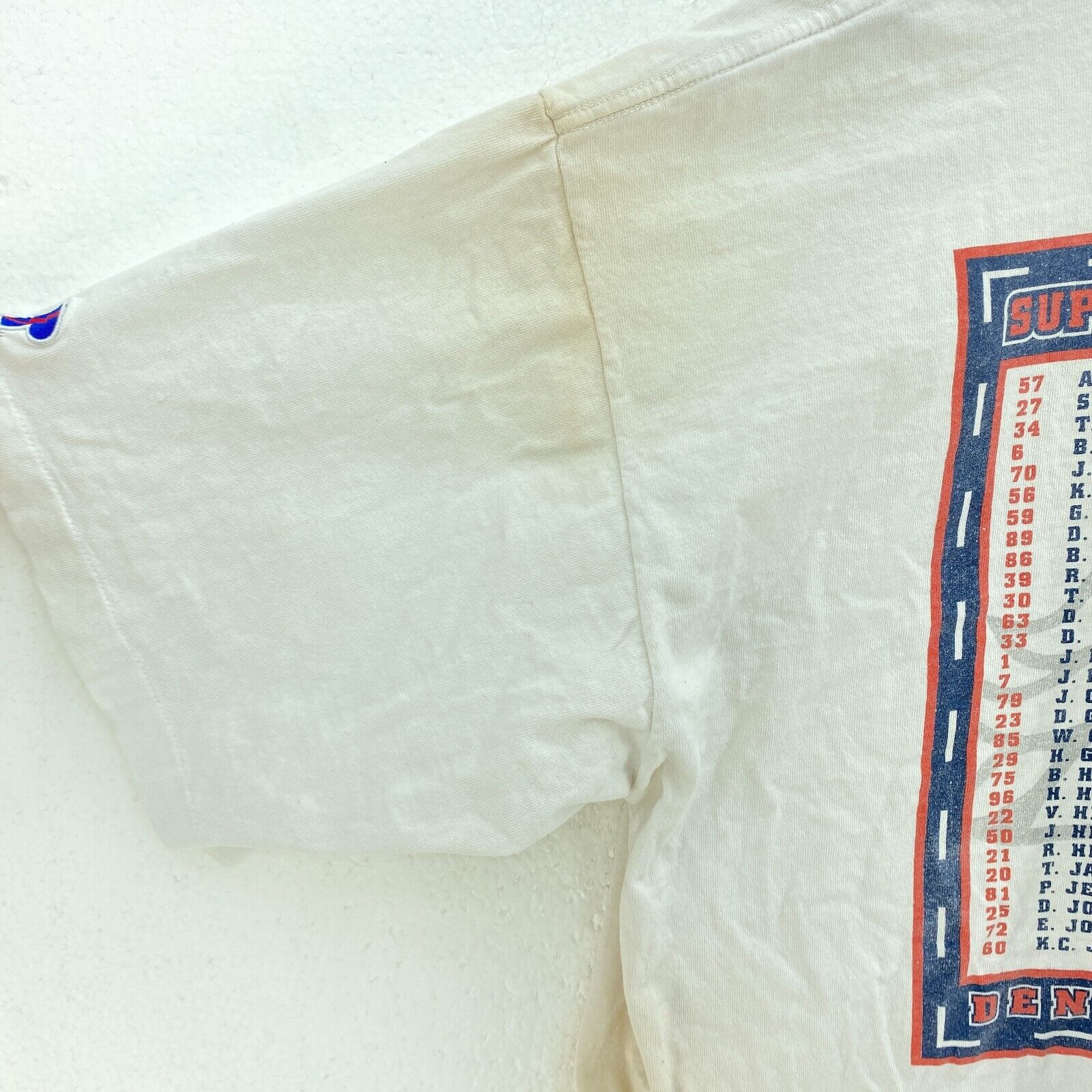 Pro Player Vintage Super Bowl Denver Broncos NFL White T-shirt Size 2XL